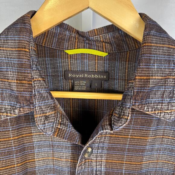 Royal Robbins Long Sleeve Button Up 100% Cotton Dress Shirt Men's Size L… - Picture 4 of 7